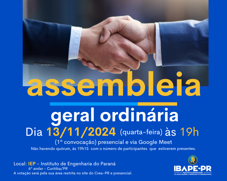 ASSEMBLEIA GERAL ORDINARIA 13/11/2024